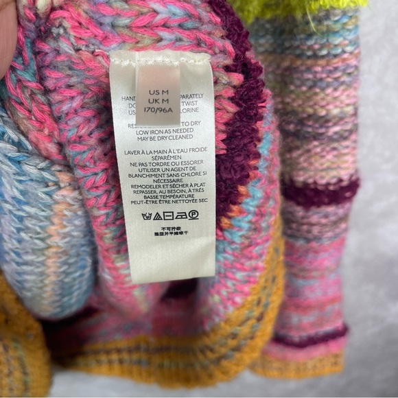 Free People Dream State Oversized Pullover Knit Sweater In Rainbow Dream Size M - Picture 7 of 8